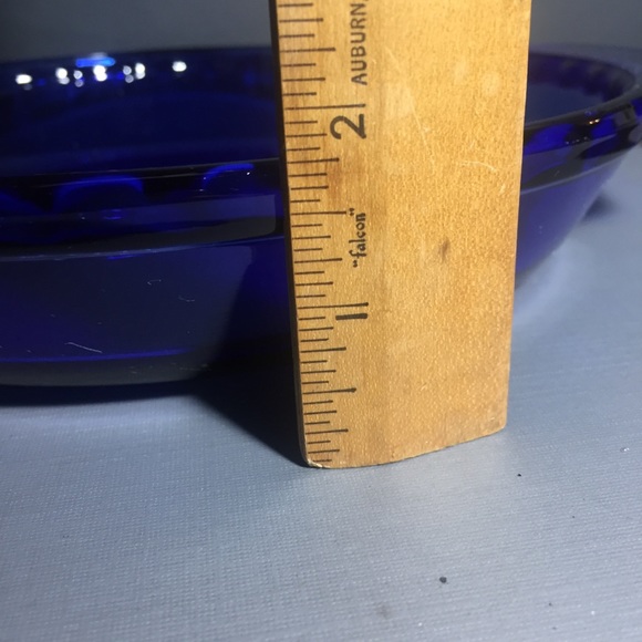 Anchor Hocking cobalt blue 1 quart 9 inch pie quiche plate bakeware dish - Picture 6 of 10